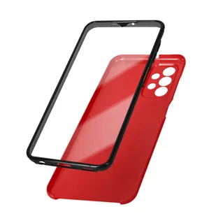 Etui 360° do Samsunga Galaxy A23 z elastycznym przodem i sztywnym tyłem — czerwone - Etui i futerały do telefonów - miniaturka - grafika 1