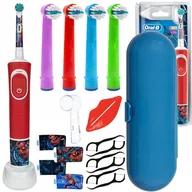 Końcówki do szczoteczek elektrycznych - Szczoteczka Elektryczna Oral-B Vitality 100 Spiderman + 4 Końcówki kolorowe + akcesoria - miniaturka - grafika 1