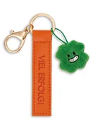 Plecaki - NICI 62020 breloczek do kluczy ze sztucznej skóry 10 cm z koniczyną pomarańczowym towarzyszem do plecaka lub torby, uchwyt na klucze dla małych i dużych 62020 - miniaturka - grafika 1