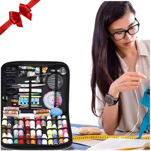 PROFESJONALNY PRZYBORNIK KRAWIECKI ZESTAW DO SZYCIA NICI IGŁY 226EL - Pasmanteria - miniaturka - grafika 1