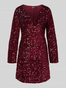 Sukienka mini cekinowa z aksamitu model ‘KAM’ - Sukienki - miniaturka - grafika 1