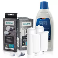 Akcesoria i części do ekspresów do kawy - Zestaw Siemens, Filtr Intenza TZ70003 2 szt, Odkamieniacz 311968 500ml, Tabletki Czyszczęce TZ80001 - miniaturka - grafika 1