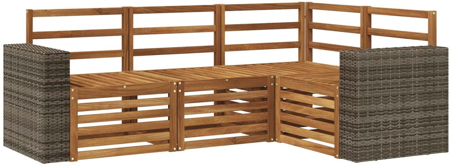 vidaXL Zestawy sof 4 pcs Lite Drewno Akacji