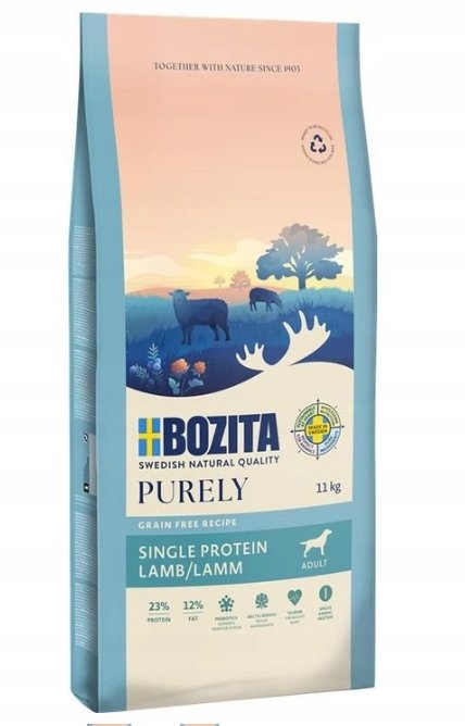 Bozita Dog Purely Adult Grain Free, jagnięcina - 11 kg