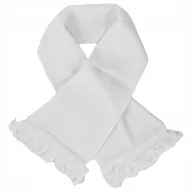 Apaszki i szaliki damskie - Szalik Zimowy Biały z Frędzlami Ciepły Marynarka Wojenna wzór 535A/MON - miniaturka - grafika 1