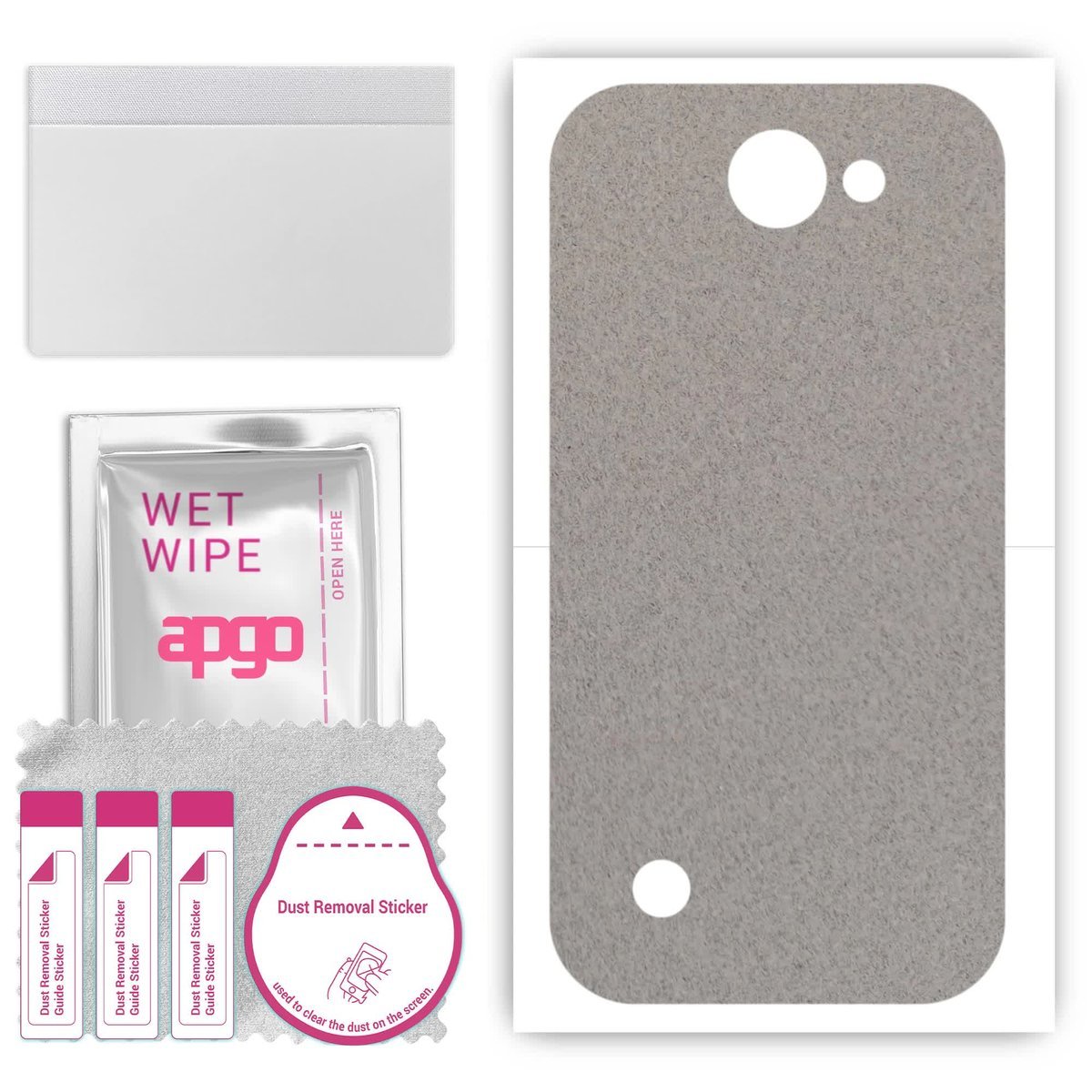 Folia naklejka skórka strukturalna na TYŁ Zamsz do LG K30 - Zamsz Szary - apgo SKINS