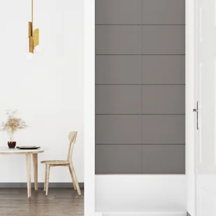 Panele ścienne, 12 szt., jasnoszare, 90x30 cm, tkanina, 3,24 m² - Panele ścienne i boazeria - miniaturka - grafika 5