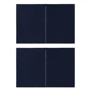 vidaXL Ścianki boczne do namiotu, 2 szt., z suwakiem, PE, niebieskie - Pawilony ogrodowe - miniaturka - grafika 1