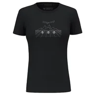 Koszulki i topy damskie - Salewa Pure Dolomites Merino T-Shirt damski, Black Out, M - miniaturka - grafika 1