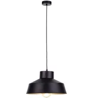 Lampy sufitowe - KET Loftowa LAMPA wisząca metalowa OPRAWA zwis czarny złoty KET155 - miniaturka - grafika 1