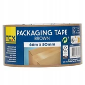 Taśmy klejące - BARDZO MOCNA TAŚMA PAKOWA BRĄZOWA 50y66 m CICHA - miniaturka - grafika 1
