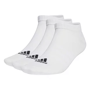 adidas, Confezione Da 3 Paia Di Calzini Bassi Cienkie i Lekkie Odzież Sportowa, Skarpety, Biały/Czarny, S, Unisex-Dorośli - Skarpetki damskie - miniaturka - grafika 1