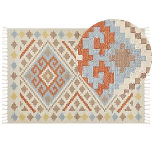 Dywan bawełniany kilim 160 x 230 cm wielokolorowy ATAN - Dywany - miniaturka - grafika 1