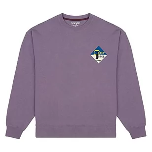 Wrangler Męska bluza Casey Jones Sweatshirt, fioletowa, rozmiar M - Bluzy męskie - miniaturka - grafika 1