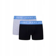 Majtki męskie - PEPE JEANS BOKSERKI MĘSKIE 2 PARY CZARNE/SZARE rXL - miniaturka - grafika 1