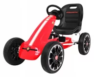 Jeździki dla dzieci - Gokart na Pedały dla dzieci Licencja ABARTH Koła EVA Wolny Bieg Czerwony - miniaturka - grafika 1
