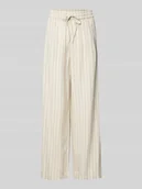 Spodnie damskie - Spodnie szerokie o kroju regular fit z mieszanki wiskozy i bawełny model ‘PIA’ - miniaturka - grafika 1