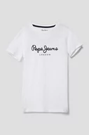 Koszulki dla chłopców - Pepe Jeans t-shirt bawełniany dziecięcy kolor biały z nadrukiem - miniaturka - grafika 1