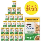 Mokra karma dla kotów - Karma dla kota CAT CHOW Sterilised z Kurczakiem i bakłażanem w sosie (26 x 85 g) - miniaturka - grafika 1