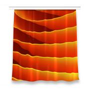 Zasłony - Zasłona z grafiką kolory 150x160 Pomarańczowe fale, Fabricsy - miniaturka - grafika 1