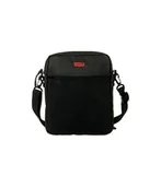 Torby męskie - Levi's Męski podwójny pasek 'North South-South' crossbody, jeden rozmiar, Zwykły czarny, Rozmiar Uniwersalny - miniaturka - grafika 1