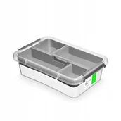 Pojemniki kuchenne - Pojemnik na żywność plastikowy mikrosrebro 3,1l - miniaturka - grafika 1
