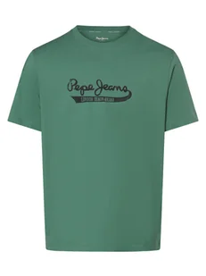 Pepe Jeans Koszulka męska - Claude Mężczyźni Bawełna zielony nadruk, S - Koszulki męskie - miniaturka - grafika 1