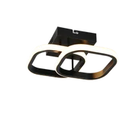 Lampy sufitowe - KASIA R63531932 lampa sufitowa dwa czarne kwadraty LED 7W 3000K - miniaturka - grafika 1