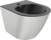 Bidety - Mexen Lena bidet wiszący, czarny mat/srebrny wzór linie - 35224873 - miniaturka - grafika 1