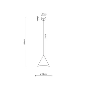 Czerwona lampa wisząca do kuchni ⌀19cm TK 10076 z serii CONO - Lampy sufitowe - miniaturka - grafika 2