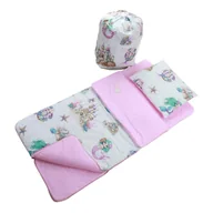 Śpiworki dla dzieci - Śpiworek do przedszkola Syrenka – Różowa bawełna - miniaturka - grafika 1