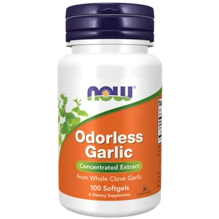 Now Foods NOW Odorless Garlic 100caps - Witaminy i minerały dla sportowców - miniaturka - grafika 2
