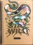 Zeszyty szkolne - Kołonotatnik A5/80K kratka kraft Wąż - Fresh - miniaturka - grafika 1