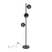 Lampy stojące - Elegancka lampa podłogowa z kloszami, czarna 53-44136 z serii KAMA - miniaturka - grafika 1