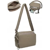 Torebki damskie - Modna Torebka Damska LUIGISANTO Listonoszka Ciemny Beż Pasek - miniaturka - grafika 1