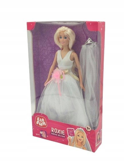 Elefun Roxie Panna Młoda Lalka + akcesoria Suknia ślubna