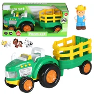Samochody i pojazdy dla dzieci - Traktor Farmerski Dla Malucha Traktor Zwierzęta Farmer Światła Dźwięki - miniaturka - grafika 1