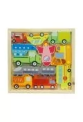 Układanki dla dzieci - puzzle drewniane 3d - pojazdy - miniaturka - grafika 1