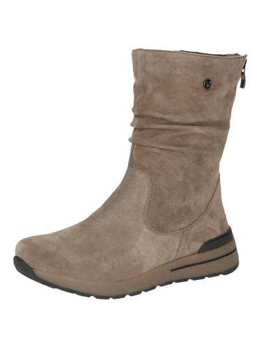 CAPRICE Buty damskie Boot Flat 9-25412-43 półdługie kozaki, taupe Suede, 40 EU Weit