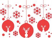 Ozdoby bożonarodzeniowe - Naklejki świąteczne E-DRUK, Gwiazdki, czerwone, S-30 - miniaturka - grafika 1