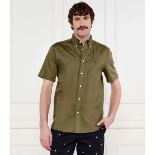 Tommy Hilfiger Koszula Regular Fit z dodatkiem lnu - Koszule męskie - miniaturka - grafika 1