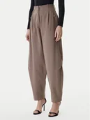 Spodnie damskie - Guess Spodnie materiałowe W6RB08 WJ692 Brązowy Regular Fit - miniaturka - grafika 1