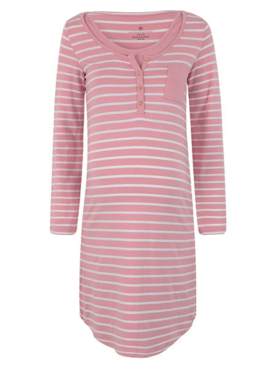 Damska koszula nocna ciążowa różowa Bellybutton Maternity, r.L