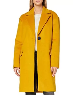 Cacharel Prosty płaszcz damski, Pomarańczowy (Okra jesienna), 36 - Płaszcze damskie - miniaturka - grafika 1