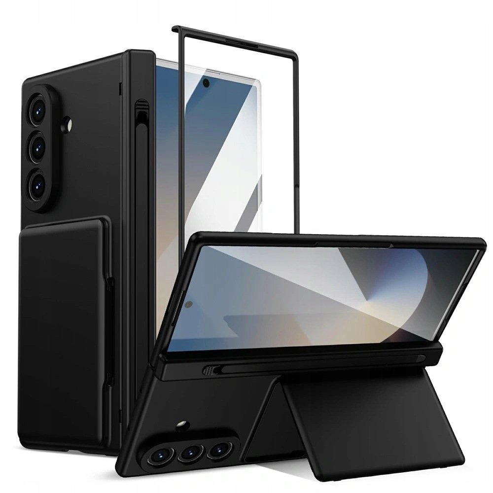 Etui Portfelowe z Rysikiem i Podstawką do Galaxy Z Fold8 Ultra z Szybką