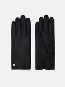 Rękawiczki - Mohito - Czarne skórzane rękawiczki - czarny - miniaturka - grafika 1