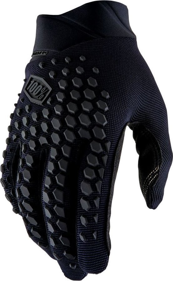 100% Rękawiczki 100% GEOMATIC Gloves Black/Charcoal - L długość dłoni 193-200 mm NEW 2022