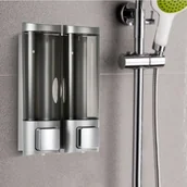 Mydelniczki i dozowniki mydła - 200 ml x 2 Dozownik mydła montowany na ścianie, ręczny, dozownik do mydła w płynie, żelu pod prysznic/szamponu - miniaturka - grafika 1