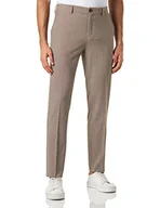 Spodenki męskie - SELETED HOMME Męskie spodnie garniturowe Slhslim-Liam BRWN Hounds TRS Flex B Noos, Brown/Detail:houndstooth, 48 - miniaturka - grafika 1