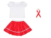 Dresy i komplety dla dziewczynek - ZESTAW NARODOWY BIAŁO-CZERWONY 116-128 3el - miniaturka - grafika 1